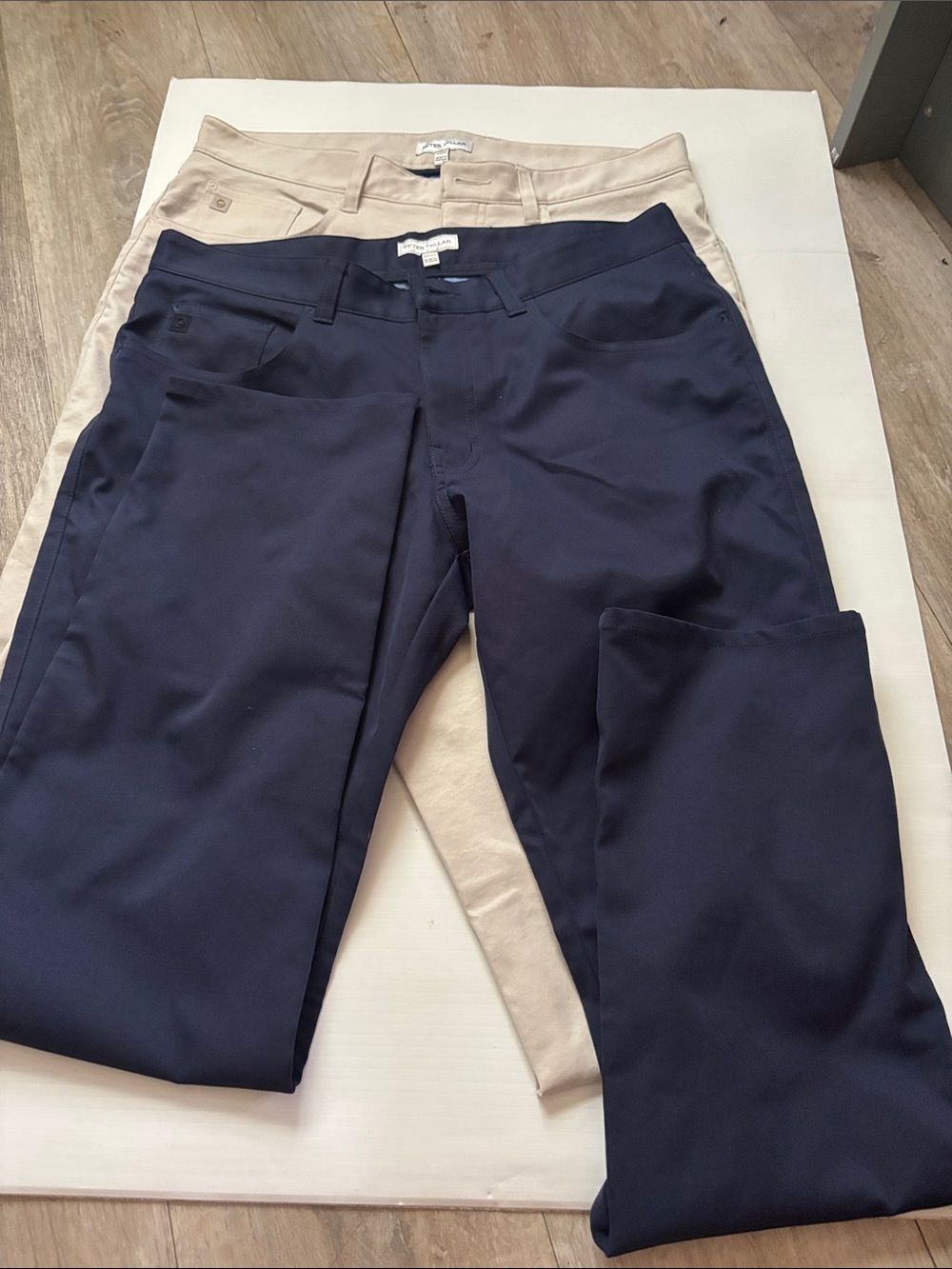 Peter Millar Set of 2 Stretch Chinos in Navy and Khaki Performance